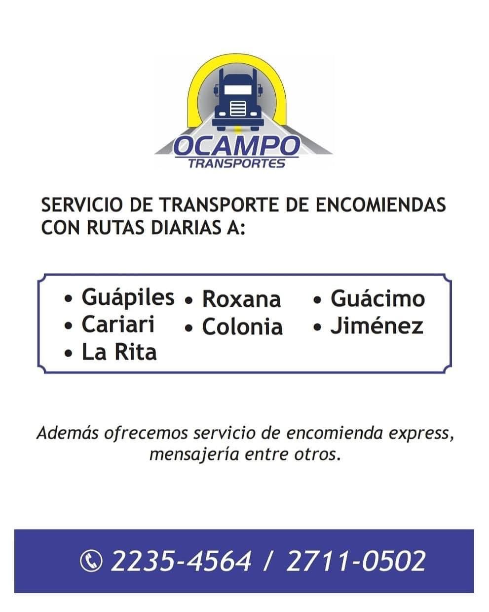 empresa de transporte guapiles